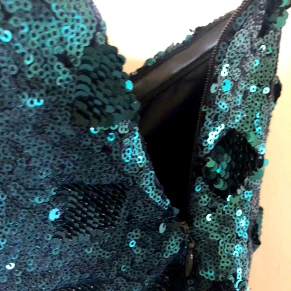 NWT ZARA GREEN SEQUENCE STRAPLESS TOP - Picture 3 of 7